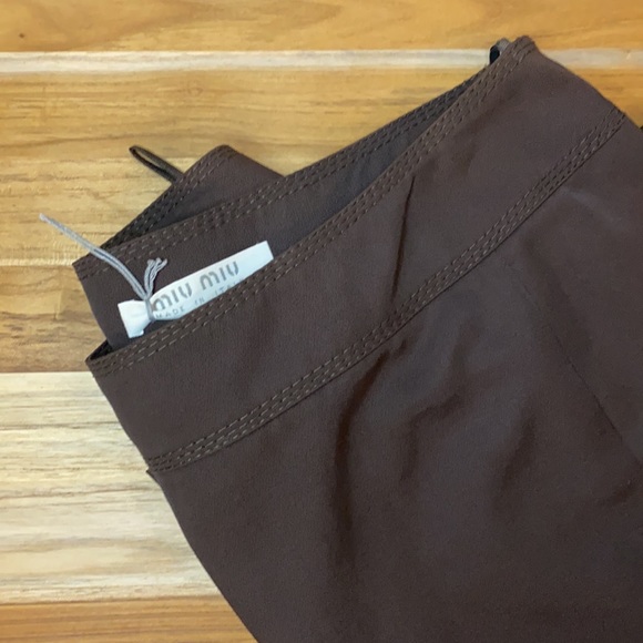 Miu Miu Dresses & Skirts - MUI MUI Brown Wool Pleated Skirt